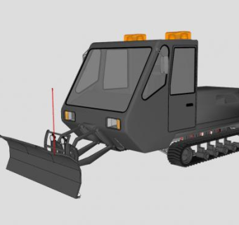 履带轮挖土机SU模型下载_sketchup草图大师SKP模型