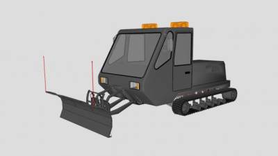 履带轮挖土机SU模型下载_sketchup草图大师SKP模型
