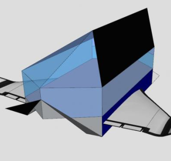 简易飞行器SU模型下载_sketchup草图大师SKP模型