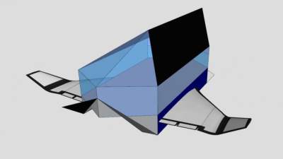 简易飞行器SU模型下载_sketchup草图大师SKP模型