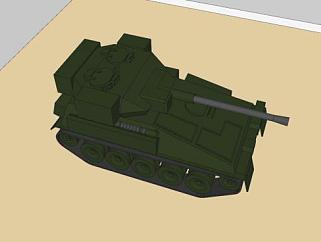 英国FV107弯刀装甲侦察车SU模型下载_sketchup草图大师SKP模型