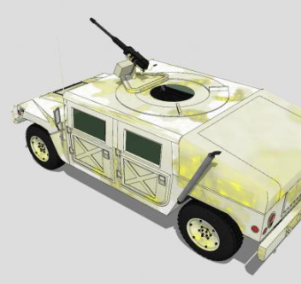 高机动性轮式车辆SU模型下载_sketchup草图大师SKP模型