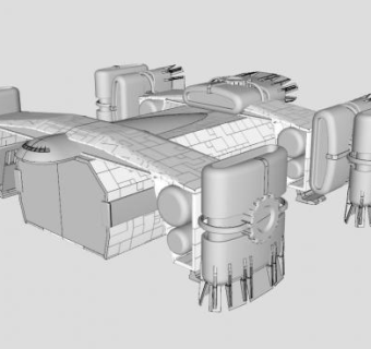 大型登陆艇SU模型下载_sketchup草图大师SKP模型