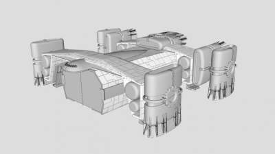 大型登陆艇SU模型下载_sketchup草图大师SKP模型