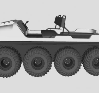 8x8轮式全地形车SU模型下载_sketchup草图大师SKP模型