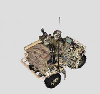 沙漠侦察兵全地形车SU模型下载_sketchup草图大师SKP模型