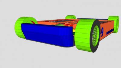 概念电动车底盘SU模型下载_sketchup草图大师SKP模型