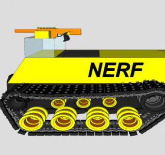 黄色装甲侦察车SU模型下载_sketchup草图大师SKP模型