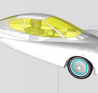 电动三轮汽车SU模型下载_sketchup草图大师SKP模型