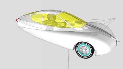 电动三轮汽车SU模型下载_sketchup草图大师SKP模型
