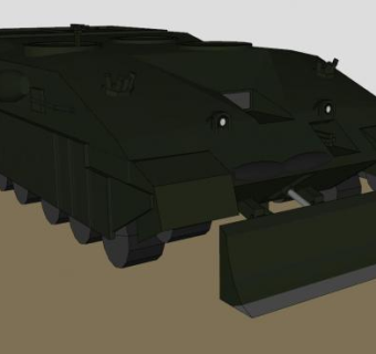 装甲回收车辆SU模型下载_sketchup草图大师SKP模型