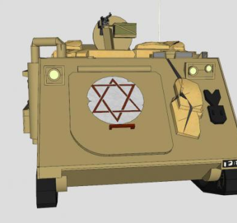 M113式装甲输送车SU模型下载_sketchup草图大师SKP模型