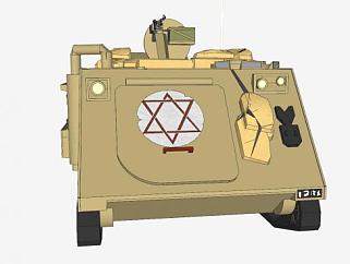 M113式装甲输送车SU模型下载_sketchup草图大师SKP模型