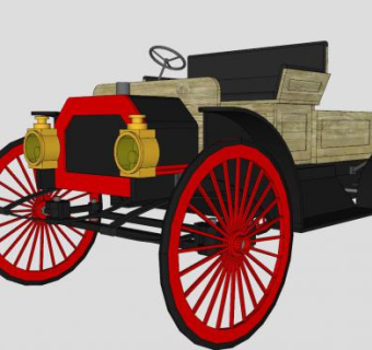 中世纪欧式货车SU模型下载_sketchup草图大师SKP模型