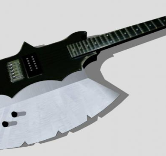 音乐电吉他SU模型下载_sketchup草图大师SKP模型