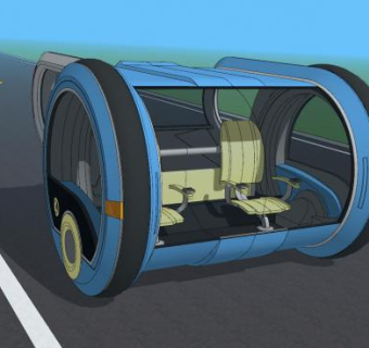 概念平衡汽车SU模型下载_sketchup草图大师SKP模型