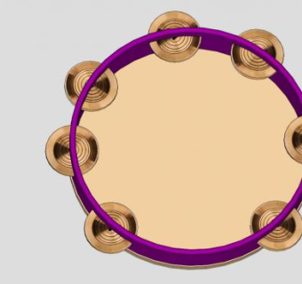 打击乐器铃鼓SU模型下载_sketchup草图大师SKP模型