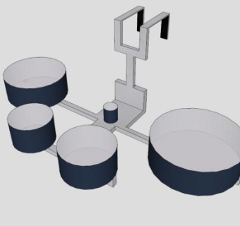 蓝珍珠爵士鼓SU模型下载_sketchup草图大师SKP模型