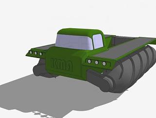 俄罗斯拖车SU模型下载_sketchup草图大师SKP模型