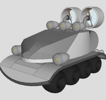 月球探险车辆SU模型下载_sketchup草图大师SKP模型