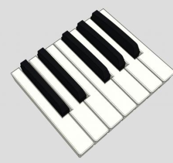 加权钢琴键SU模型下载_sketchup草图大师SKP模型