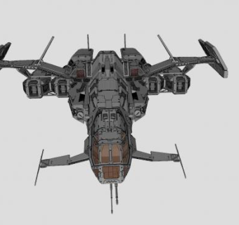 空天母舰SU模型下载_sketchup草图大师SKP模型