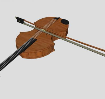 小提琴和中提琴SU模型下载_sketchup草图大师SKP模型