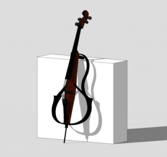 雅马哈电子大提琴SU模型下载_sketchup草图大师SKP模型