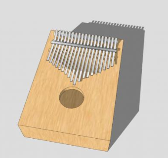 安比拉琴SU模型下载_sketchup草图大师SKP模型
