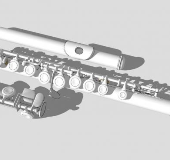 银色长笛SU模型下载_sketchup草图大师SKP模型