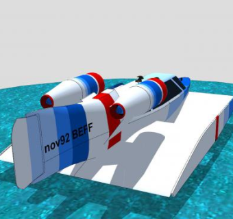 地面效应飞行器SU模型下载_sketchup草图大师SKP模型