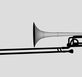 长号低音喇叭SU模型下载_sketchup草图大师SKP模型