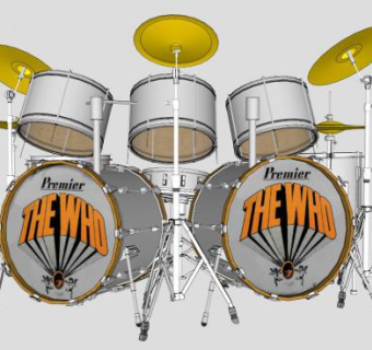 世界卫生组织首席爵士鼓SU模型下载_sketchup草图大师SKP模型