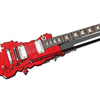 红色港式吉他SU模型下载_sketchup草图大师SKP模型