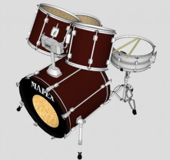 火星系列爵士鼓SU模型下载_sketchup草图大师SKP模型