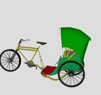 澳门旅游三轮车SU模型下载_sketchup草图大师SKP模型