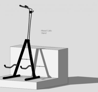 美雪大提琴SU模型下载_sketchup草图大师SKP模型