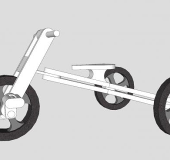 三轮车车架SU模型下载_sketchup草图大师SKP模型