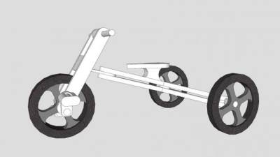 三轮车车架SU模型下载_sketchup草图大师SKP模型