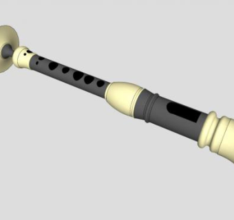 录音机八孔直笛SU模型下载_sketchup草图大师SKP模型