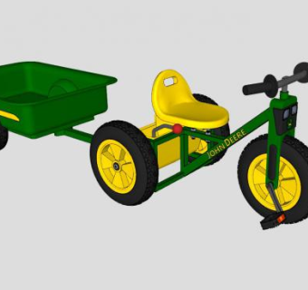 儿童三轮车拖车SU模型下载_sketchup草图大师SKP模型