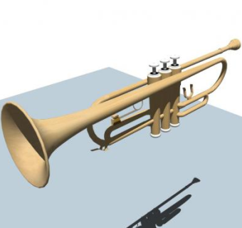 喇叭声小号SU模型下载_sketchup草图大师SKP模型
