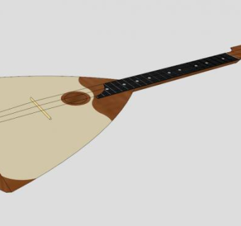 俄罗斯乐器巴拉莱卡SU模型下载_sketchup草图大师SKP模型