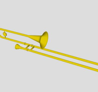 伸缩喇叭长号SU模型下载_sketchup草图大师SKP模型