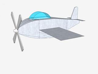 简易<em>螺旋桨</em>直升机SU模型下载_sketchup草图大师SKP模型