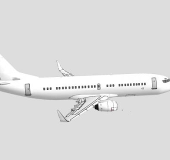 客机SU模型下载_sketchup草图大师SKP模型