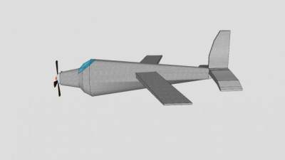 单翼飞机模架SU模型下载_sketchup草图大师SKP模型