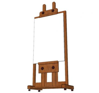 艺术家美术画架SU模型下载_sketchup草图大师SKP模型