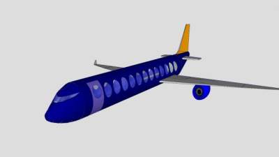 简易客机机架SU模型下载_sketchup草图大师SKP模型