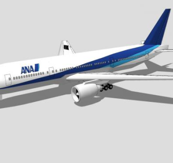 全日空客机SU模型下载_sketchup草图大师SKP模型